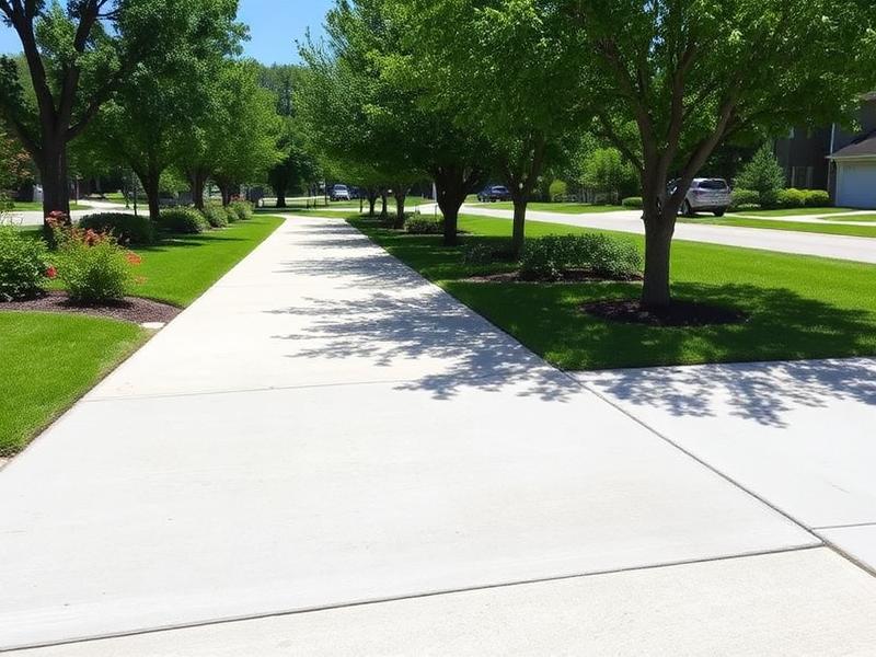 Repaired sidewalk after root removal
